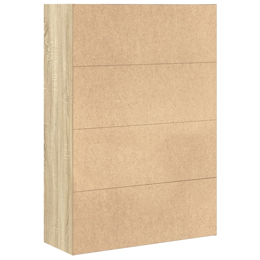 Bokhylle sonoma eik 80x30x114 cm konstruert tre
