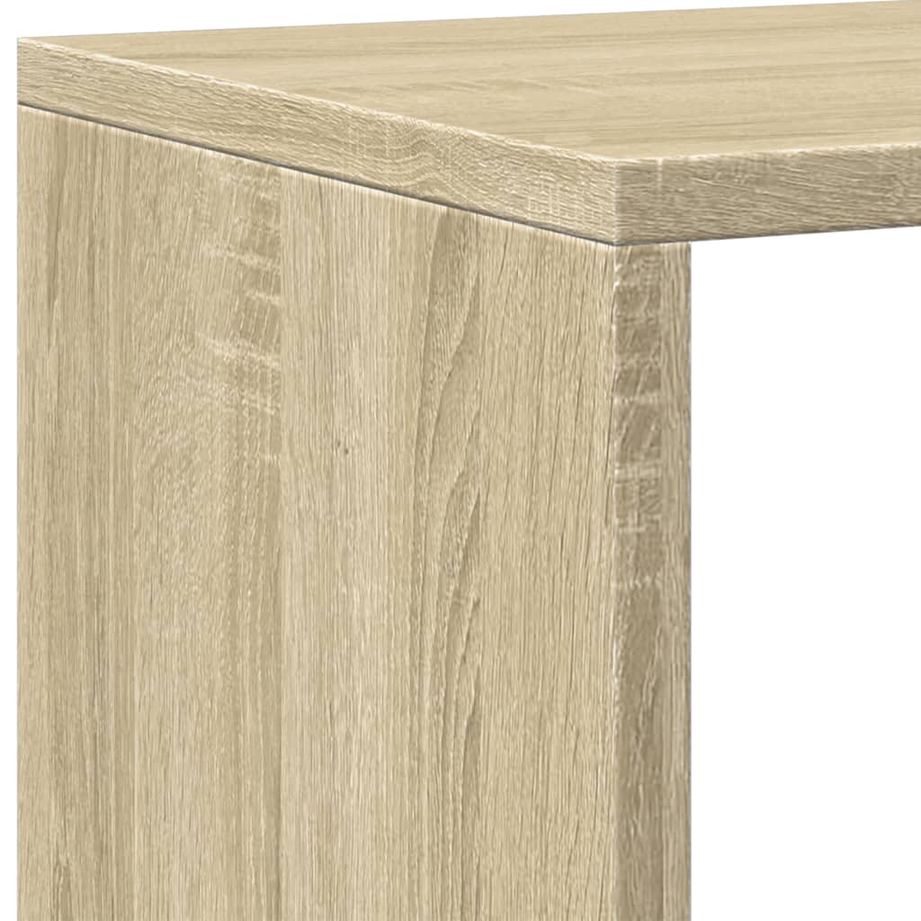 Bokhylle sonoma eik 137,5x29x137,5 cm konstruert tre