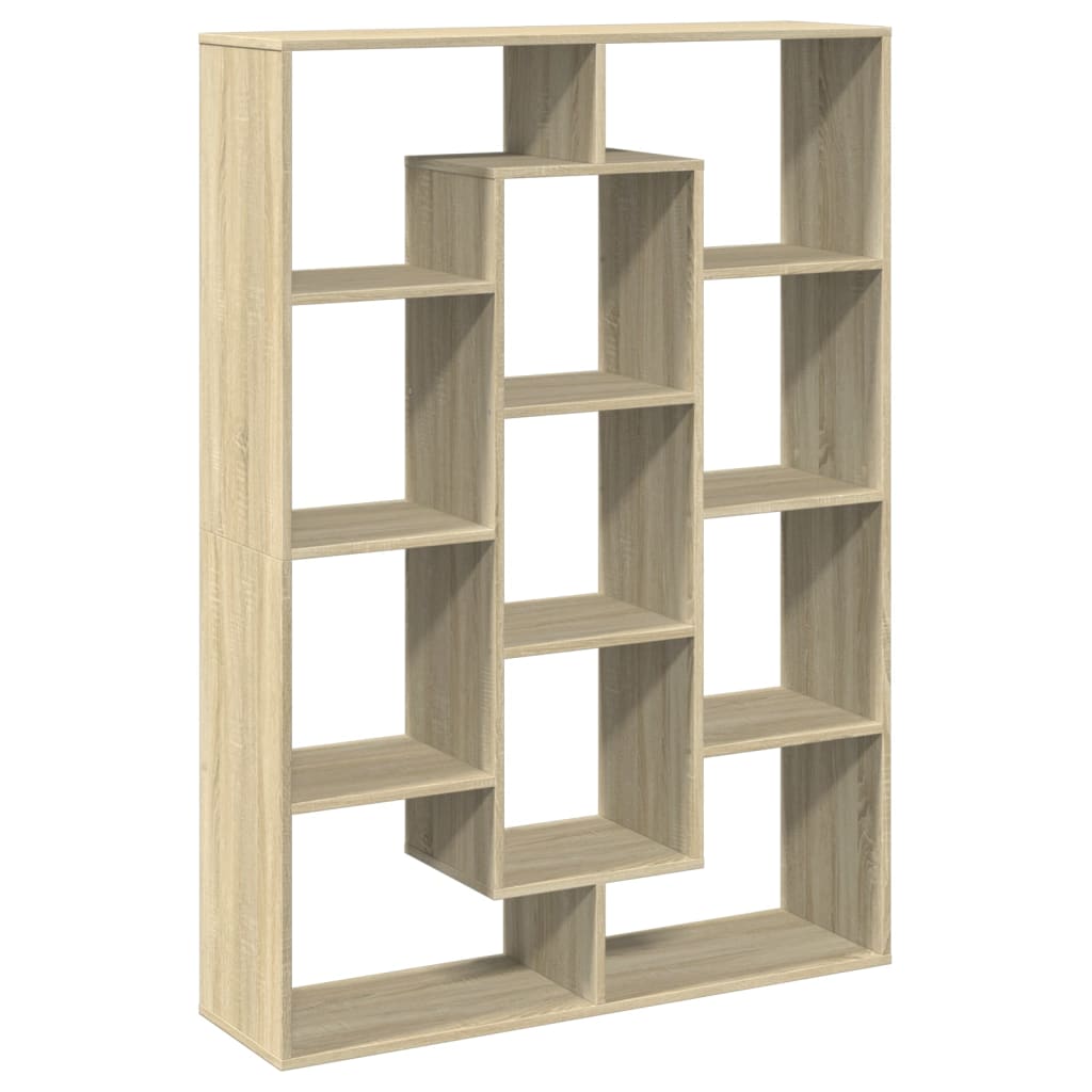 Bokhylle sonoma eik 102x29x143 cm konstruert tre