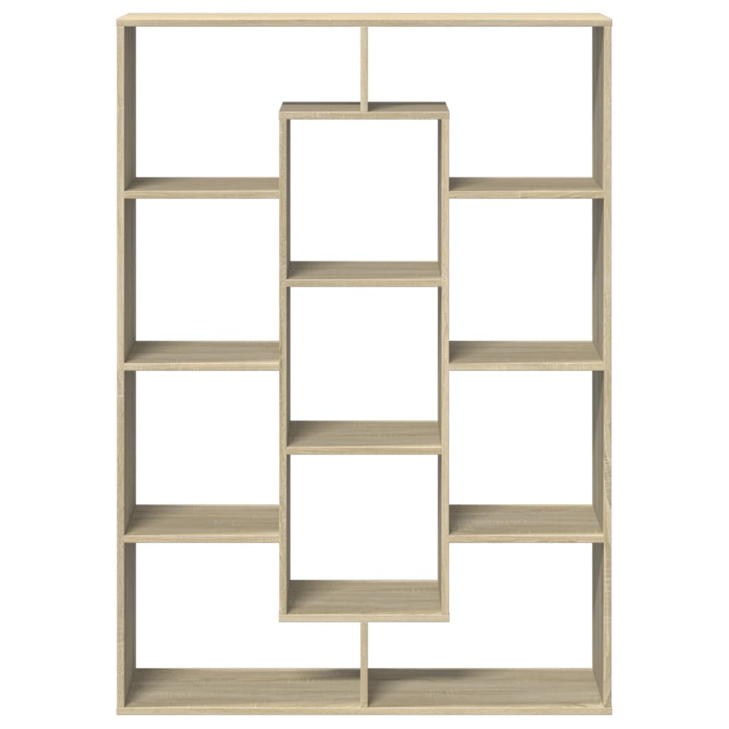 Bokhylle sonoma eik 102x29x143 cm konstruert tre