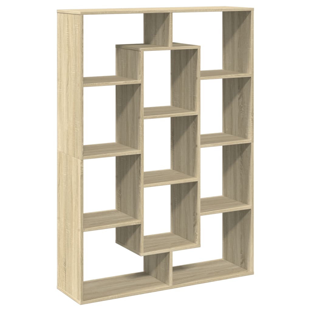 Bokhylle sonoma eik 102x29x143 cm konstruert tre