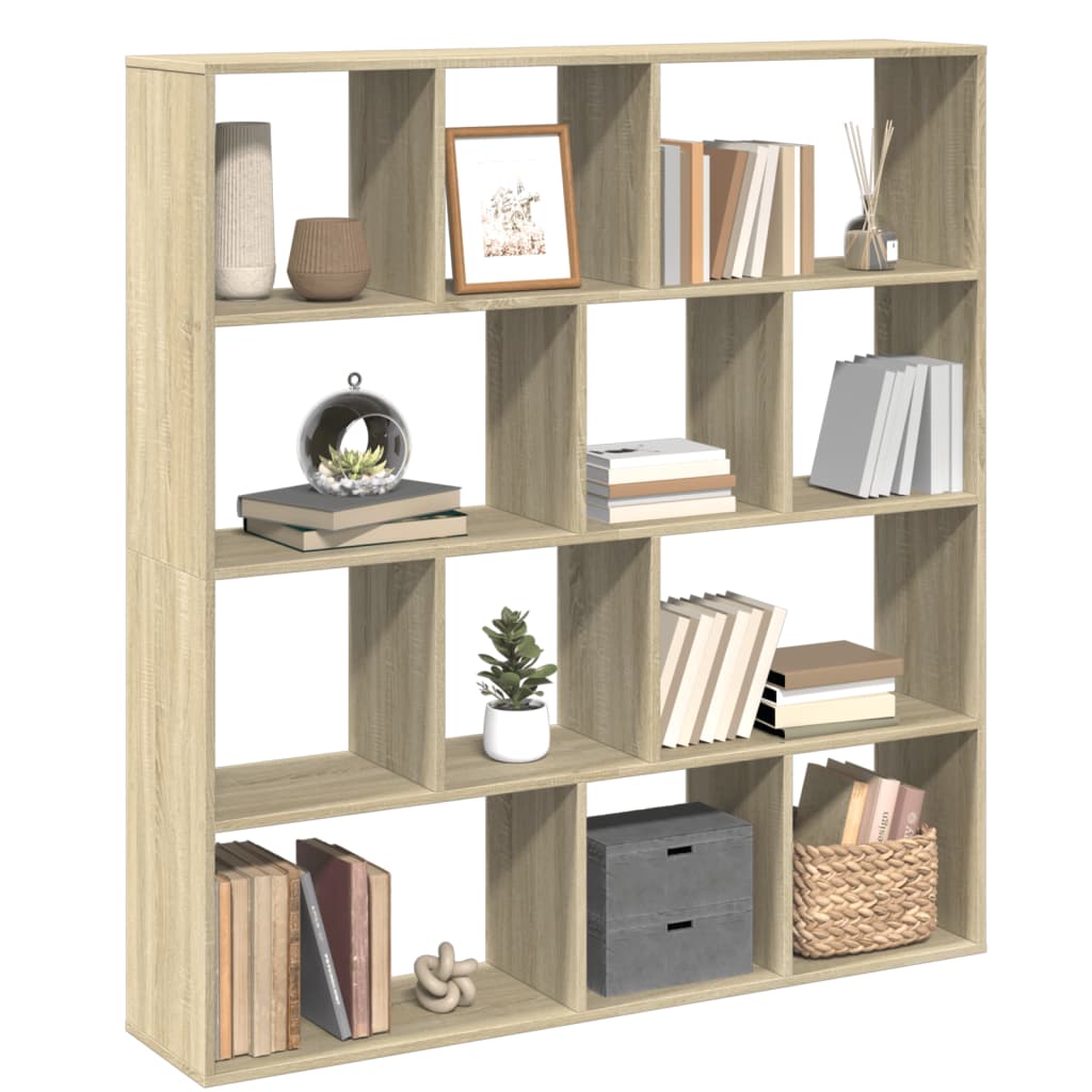 Bokhylle sonoma eik 132x29x141,5 cm konstruert tre