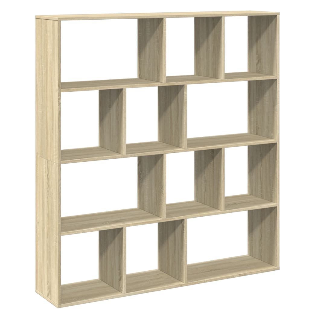 Bokhylle sonoma eik 132x29x141,5 cm konstruert tre