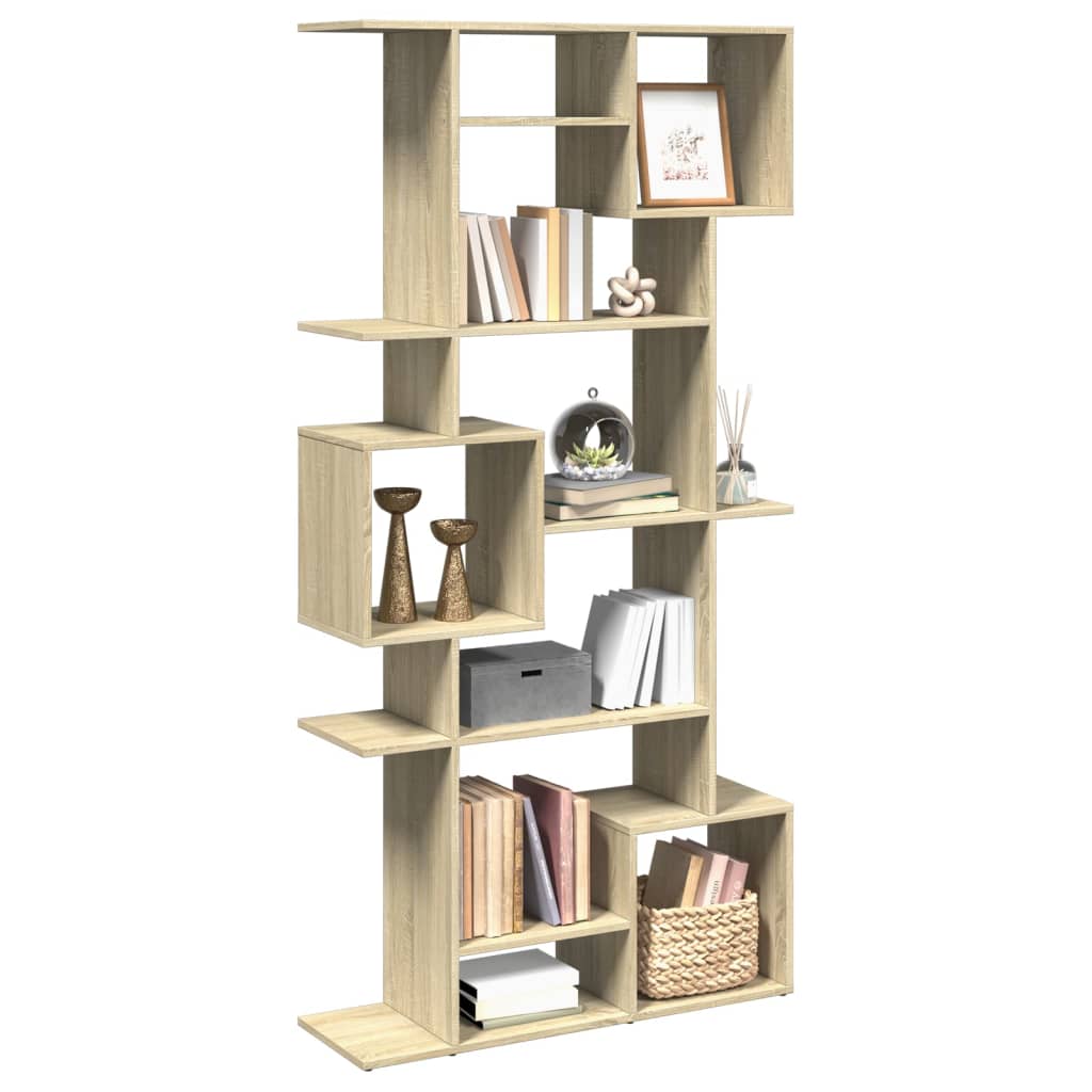 Bokhylle sonoma eik 92x29x188 cm konstruert tre