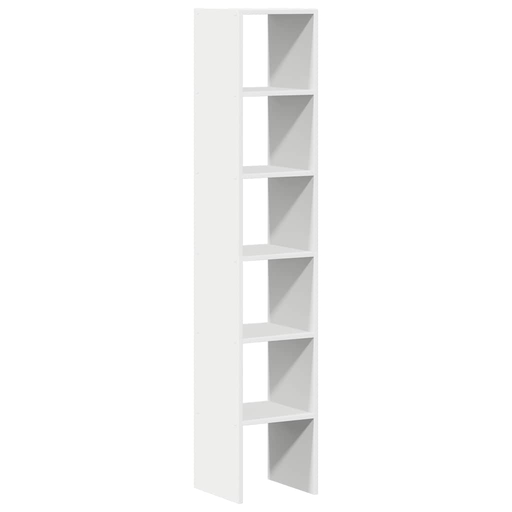 Bokhyller 2 stk stabelbare hvite 30x30x80 cm konstruert tre