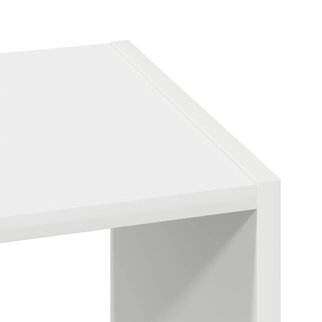 Bokhyller 2 stk stabelbare hvite 30x30x80 cm konstruert tre