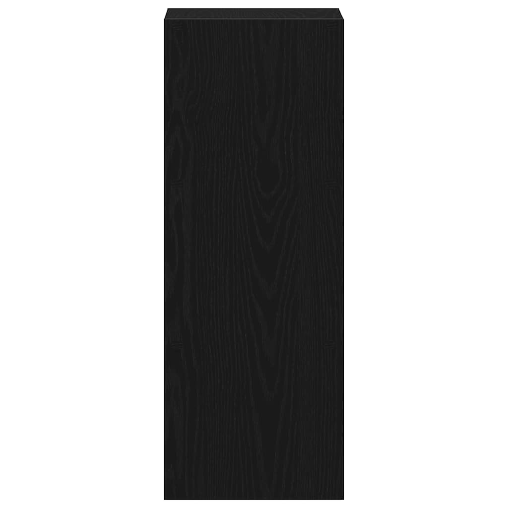Bokhylle stablebar svart eik 30x30x80 cm konstruert tre