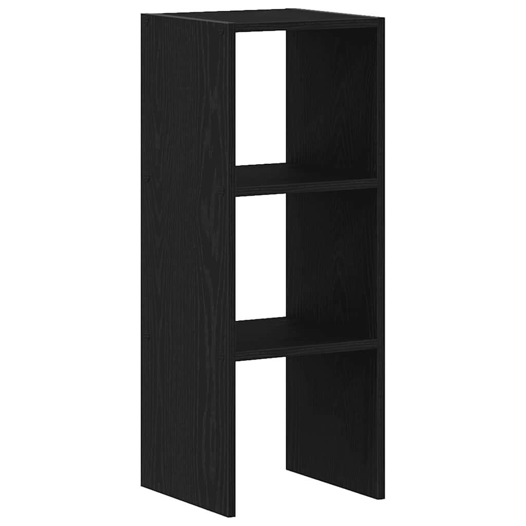 Bokhylle stablebar svart eik 30x30x80 cm konstruert tre