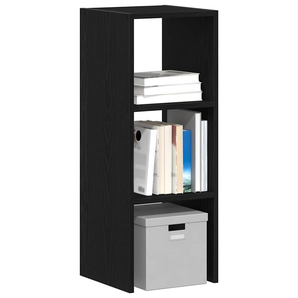 Bokhylle stablebar svart eik 30x30x80 cm konstruert tre