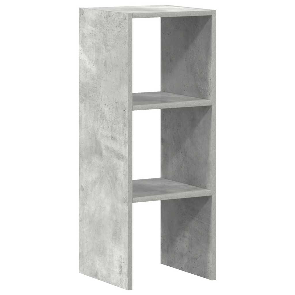 Bokhylle stablebar betong grå 30x30x80 cm konstruert tre