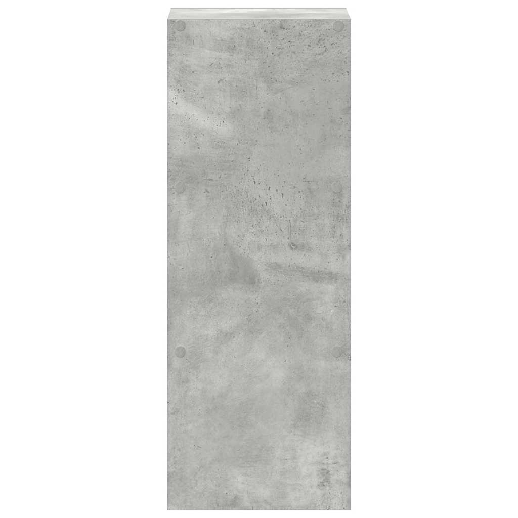 Bokhylle stablebar betong grå 30x30x80 cm konstruert tre