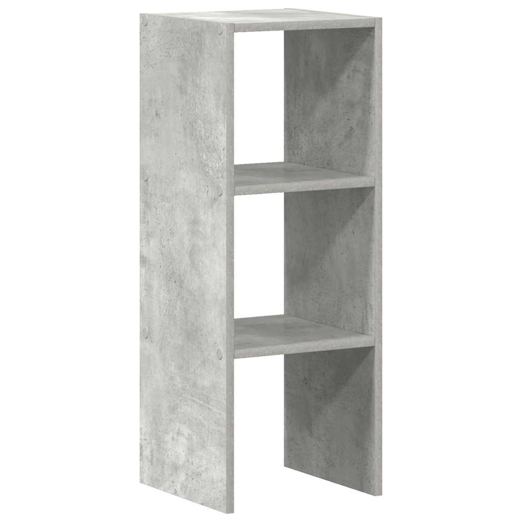 Bokhylle stablebar betong grå 30x30x80 cm konstruert tre