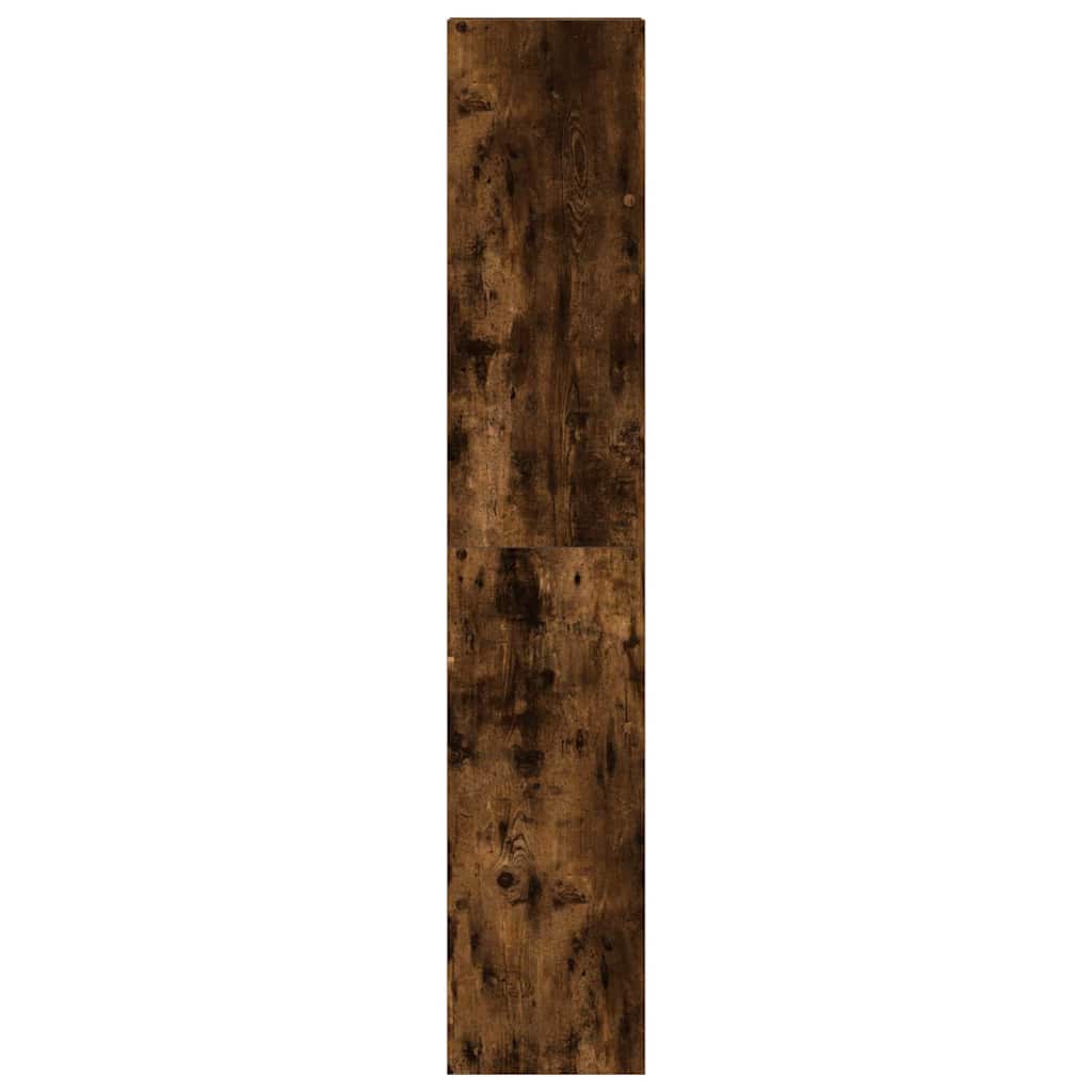 Bokhyller 2 stk stablebar røkt eik 30x30x80 cm konstruert tre