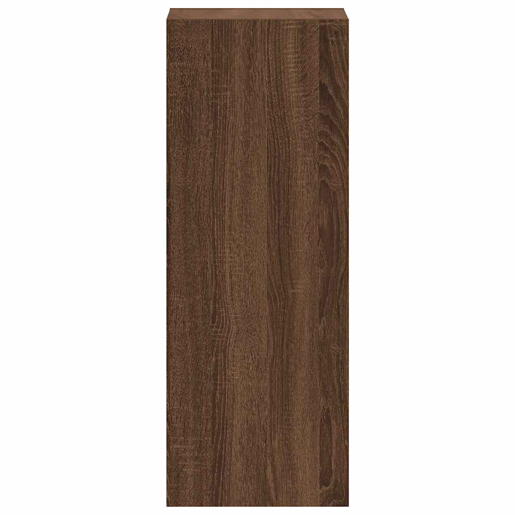 Bokhylle stablebar brun eik 30x30x80 cm konstruert tre