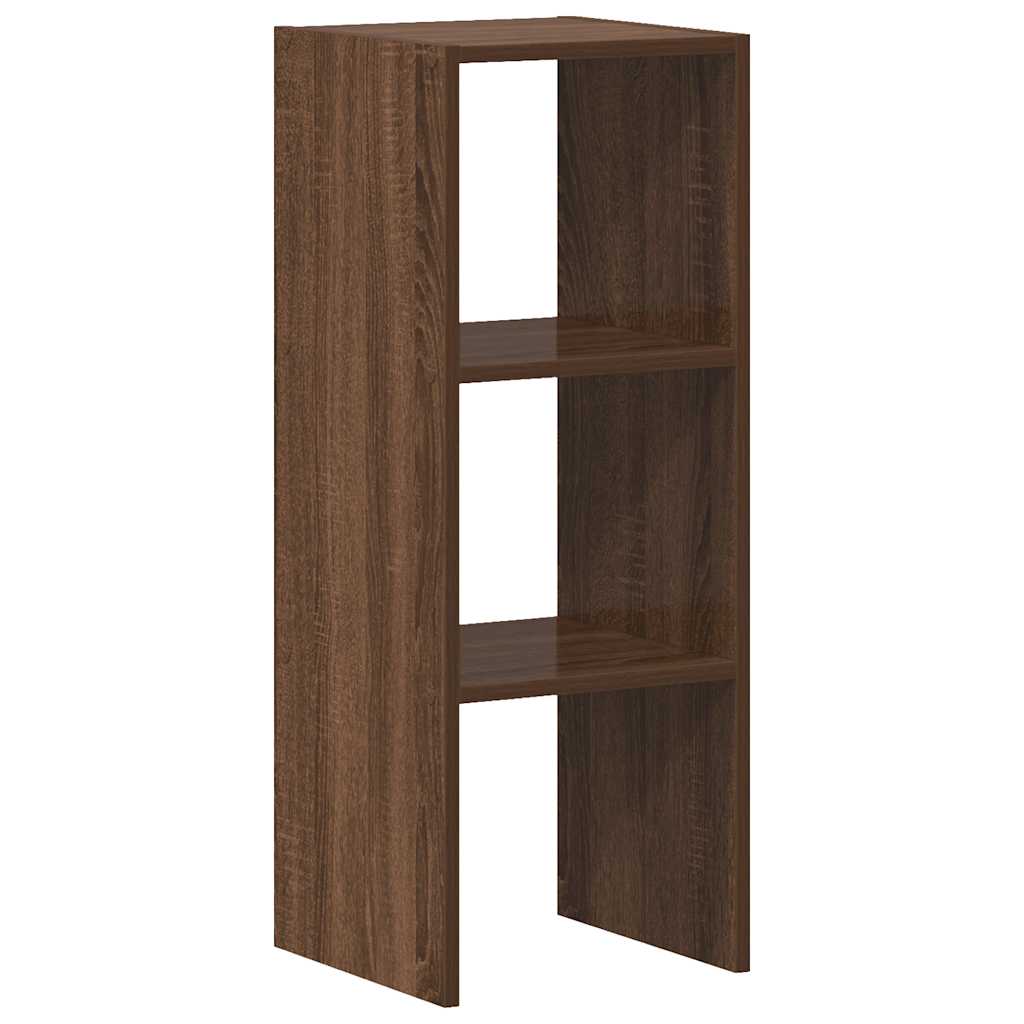 Bokhylle stablebar brun eik 30x30x80 cm konstruert tre