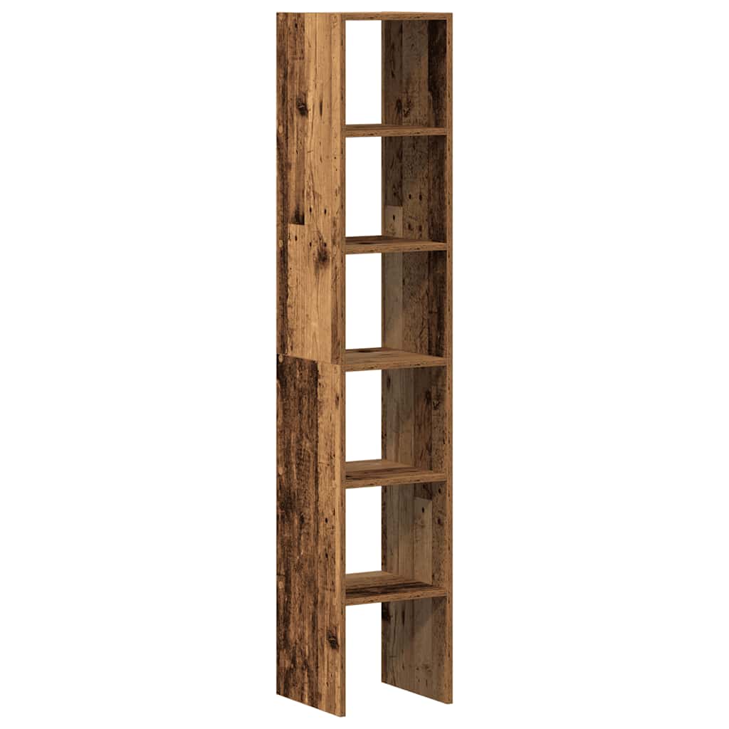 Bokhyller 2 stk stablebar gammelt tre 30x30x80cm konstruert tre