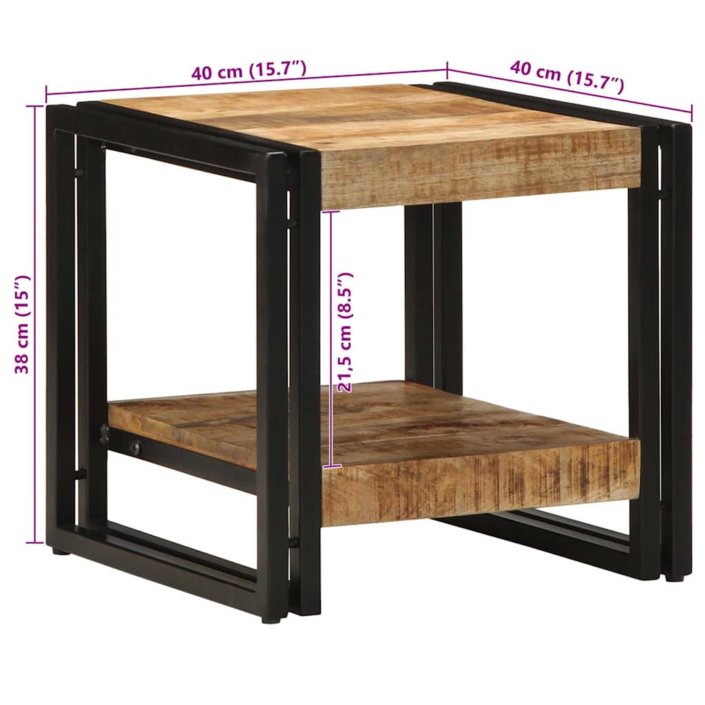 Kaffebord 40x50x38 cm Solid Grovt Tre Mango