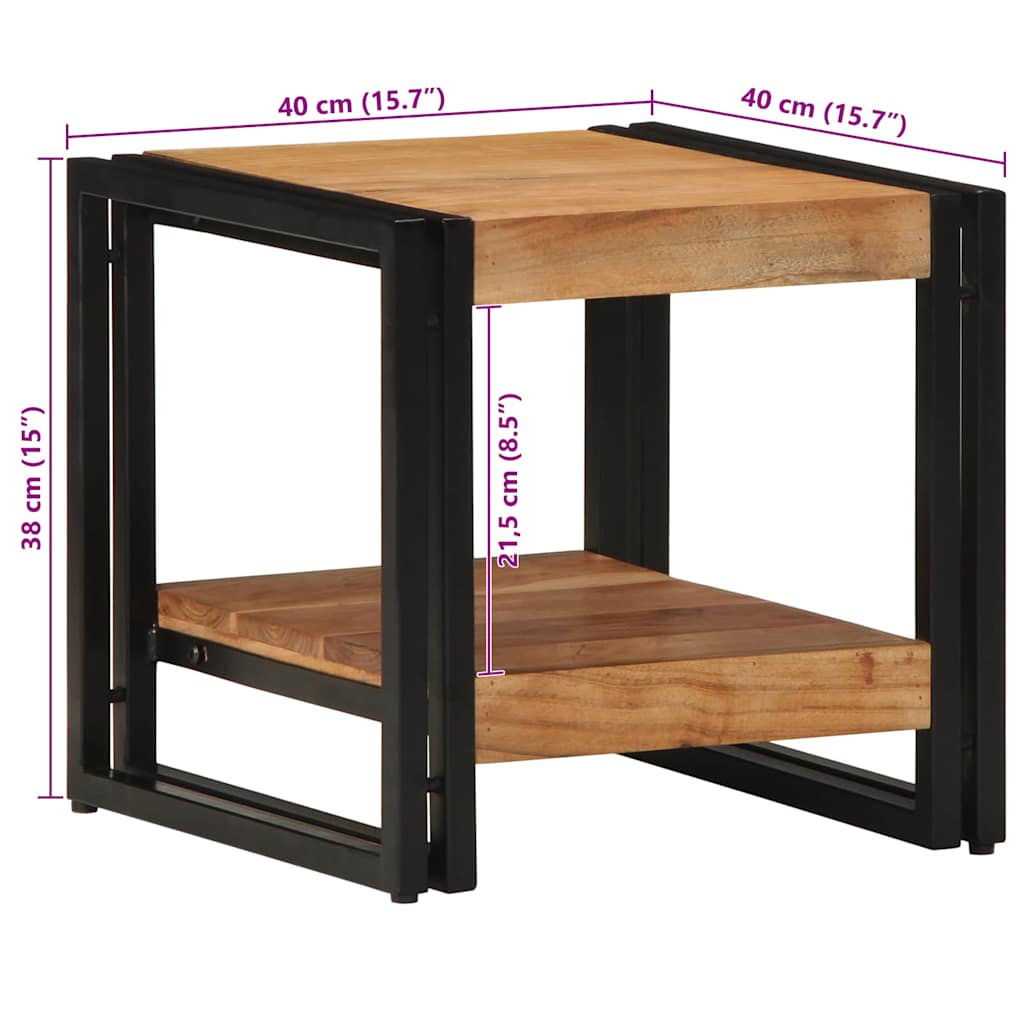 Kaffebord 40x50x38 cm Massivt Akasietre