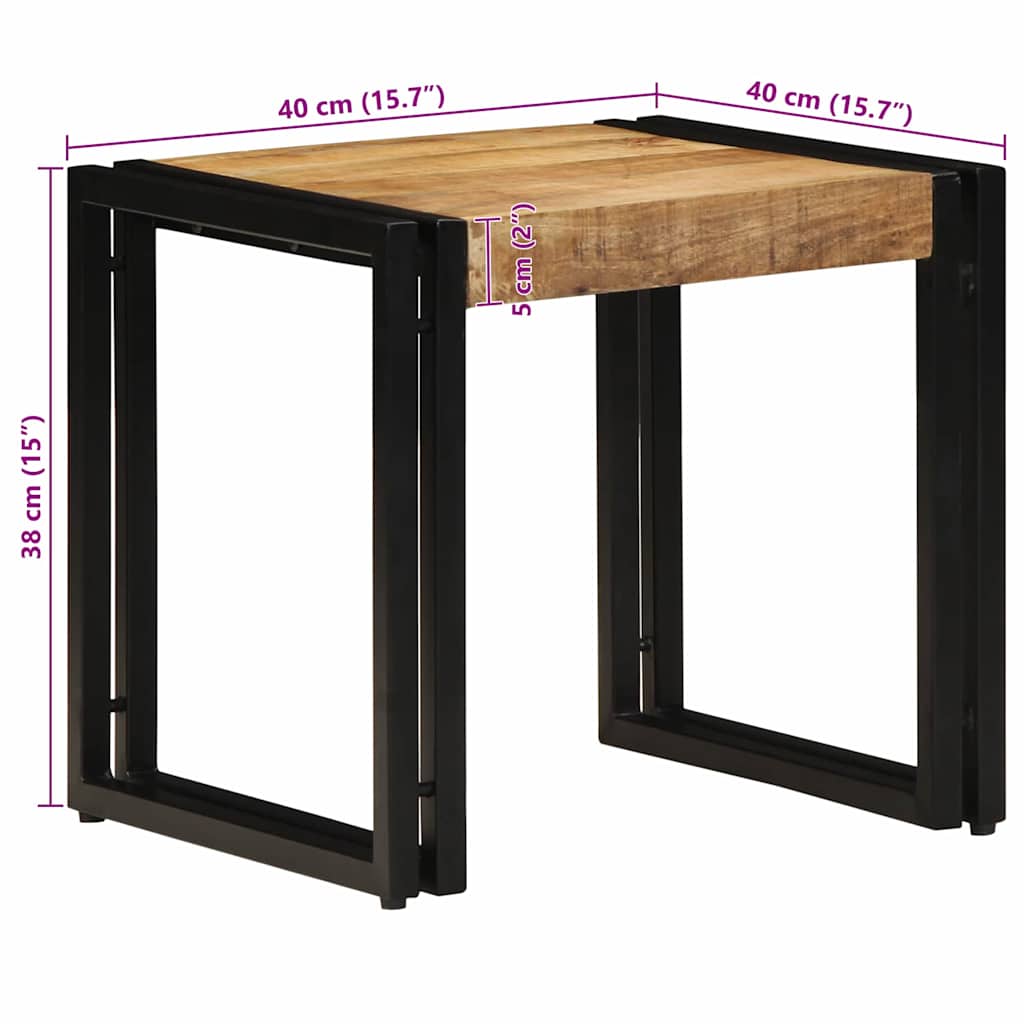 Kaffebord 40x50x38 cm Solid Grovt Mangotre