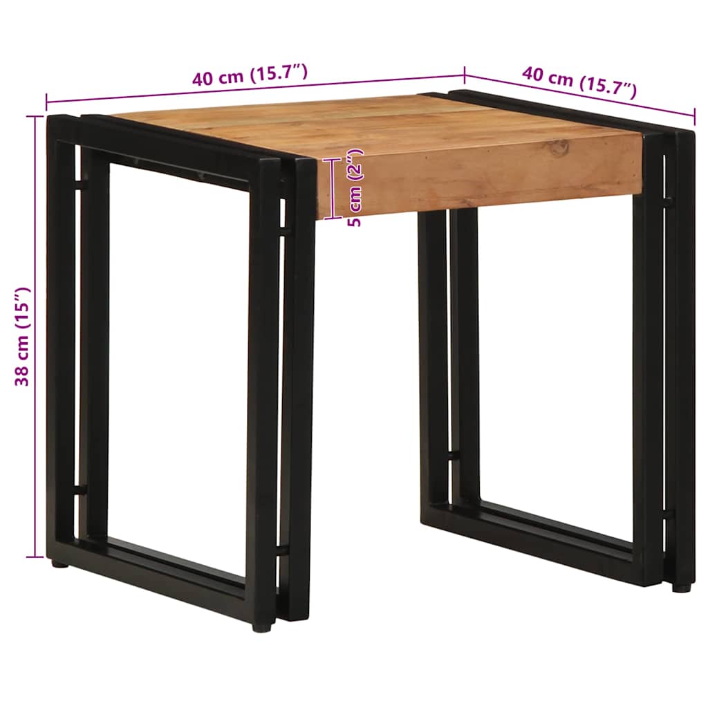 Kaffebord 40x50x38 cm Massivt Akasietre