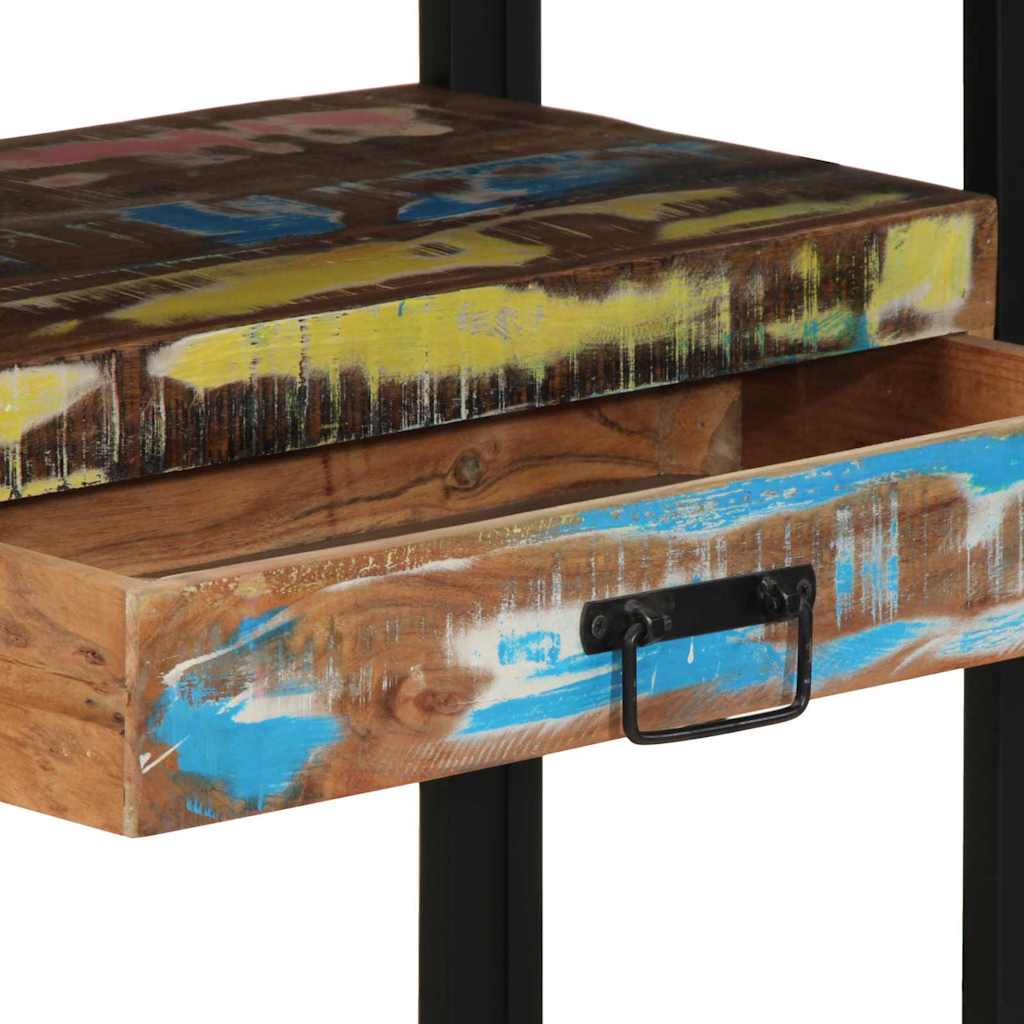 Endebord Flerfarget 120x33x75 cm Solid Gjenvunnet Tre&Metall