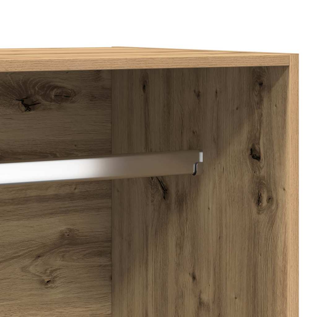 Garderobe artisan eik 100x50x200 cm konstruert tre
