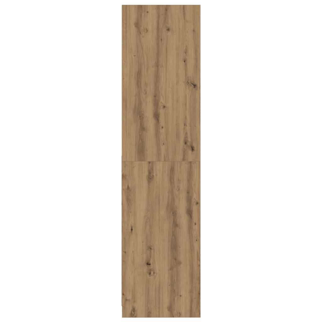 Garderobe artisan eik 50x50x200 cm konstruert tre