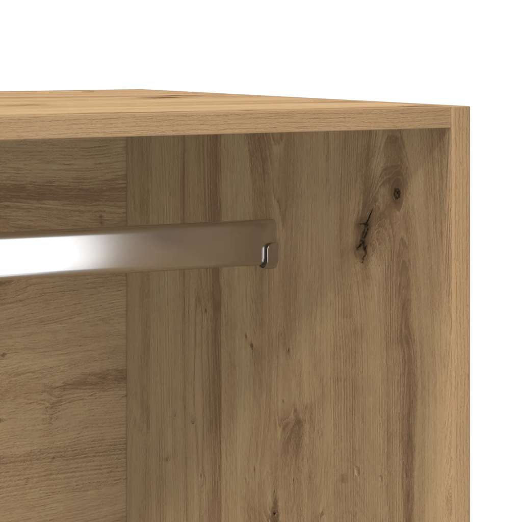 Garderobe artisan eik 50x50x200 cm konstruert tre