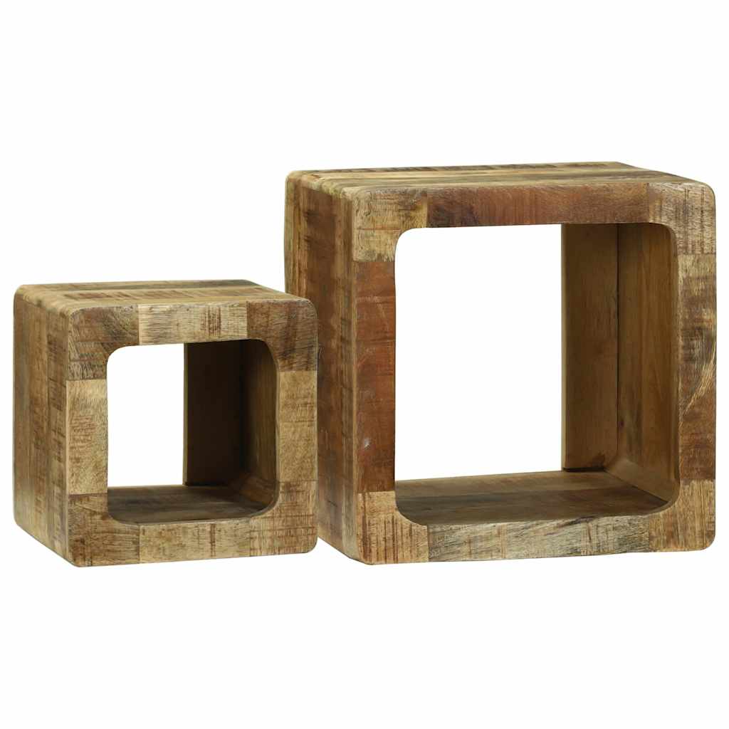 TV enhet 2 pcs Brun 36 x 30 x 36 cm Heltre grovt mangotre
