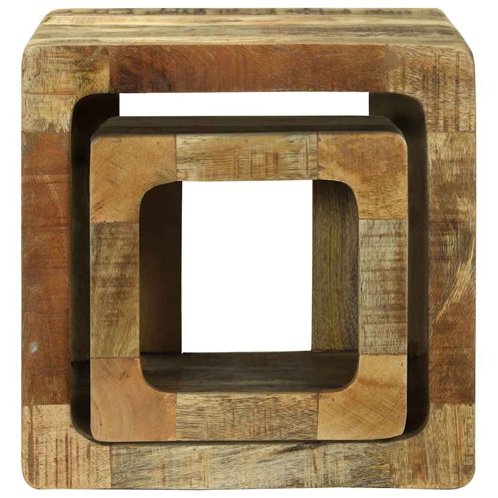TV enhet 2 pcs Brun 36 x 30 x 36 cm Heltre grovt mangotre