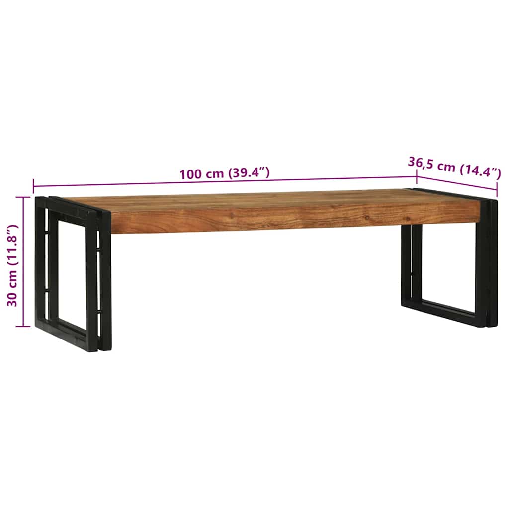 Kaffebord 2 pcs Brun 48 x 40 x 40 cm heltre akasie
