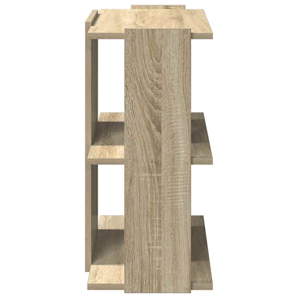 Bokhylle 3 etasjer sonoma eik 60x30x60 cm konstruert tre