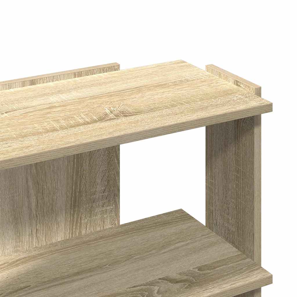 Bokhylle 3 etasjer sonoma eik 60x30x60 cm konstruert tre