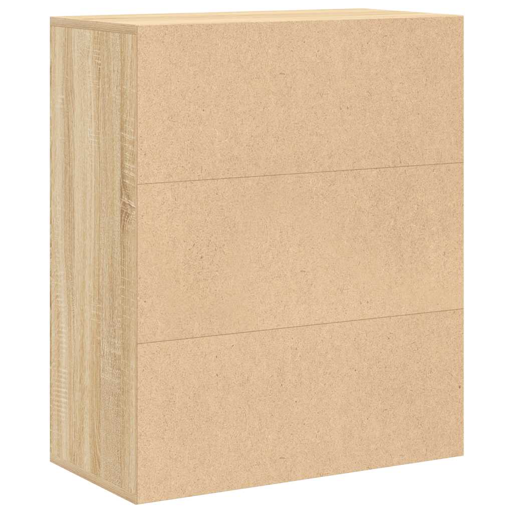 Bokhylle sonoma eik 60x30x71,5 cm konstruert tre