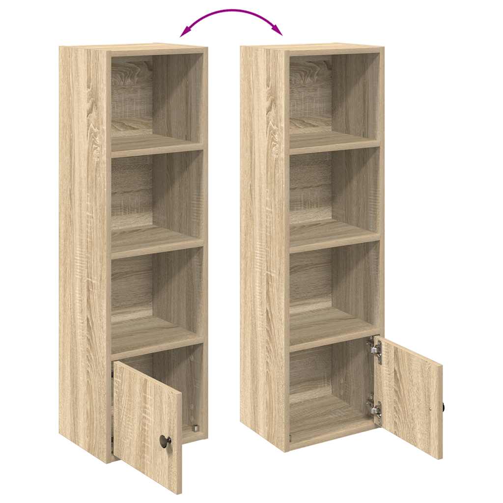 Bokhylle sonoma eik 31x24x102 cm konstruert tre