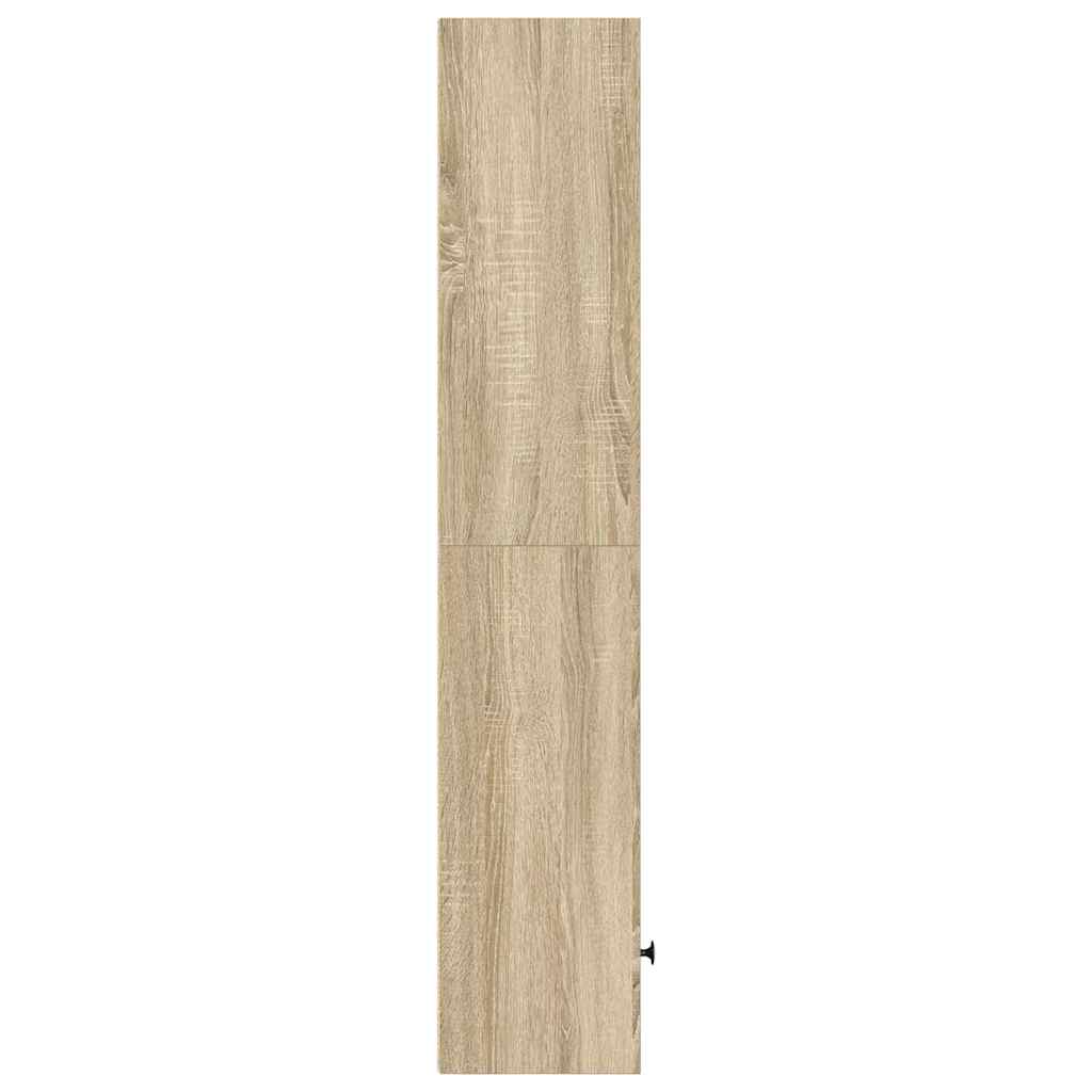 Bokhylle sonoma eik 31x24x127 cm konstruert tre