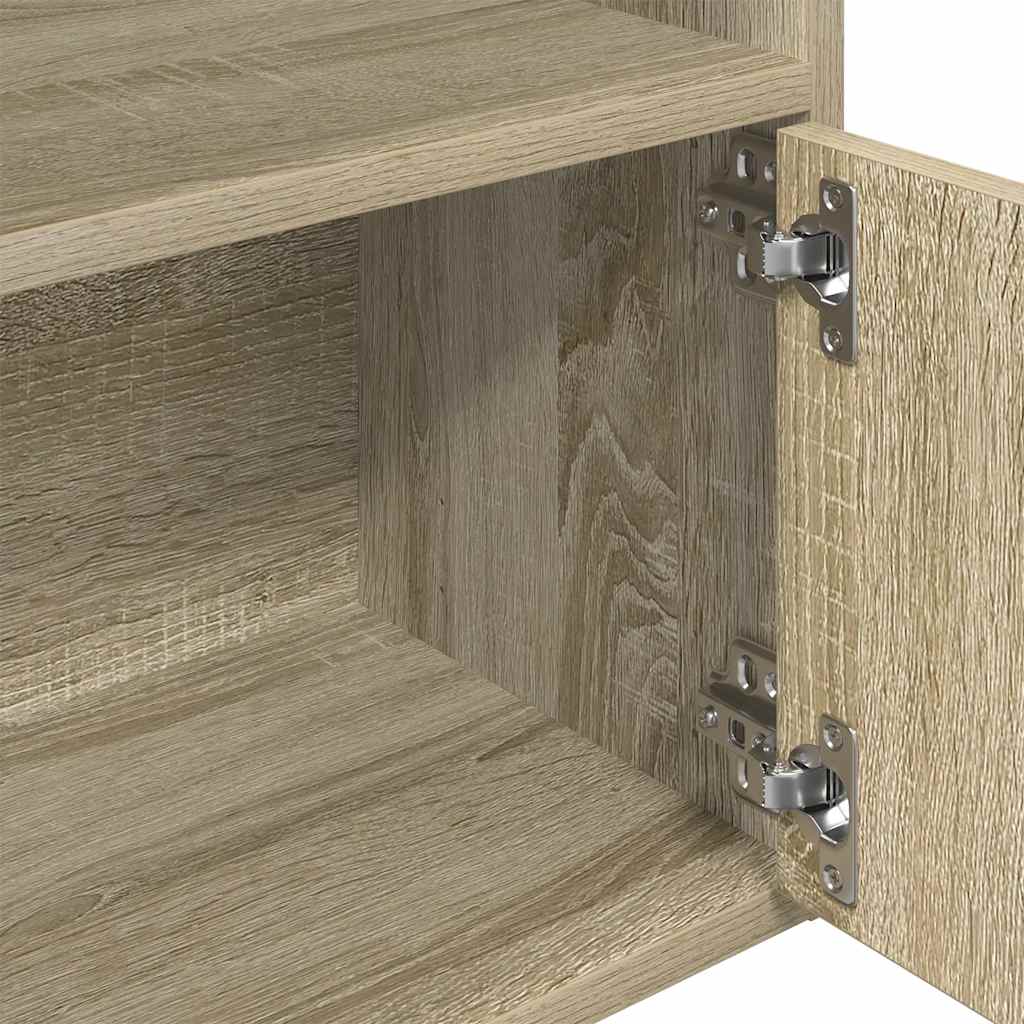 Bokhylle sonoma eik 31x24x127 cm konstruert tre
