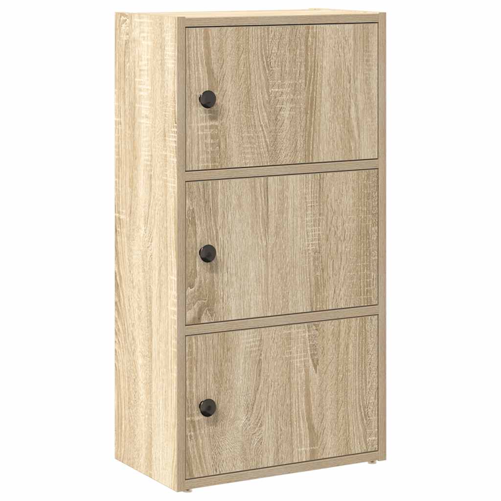 Bokhylle sonoma eik 40x24x77 cm konstruert tre