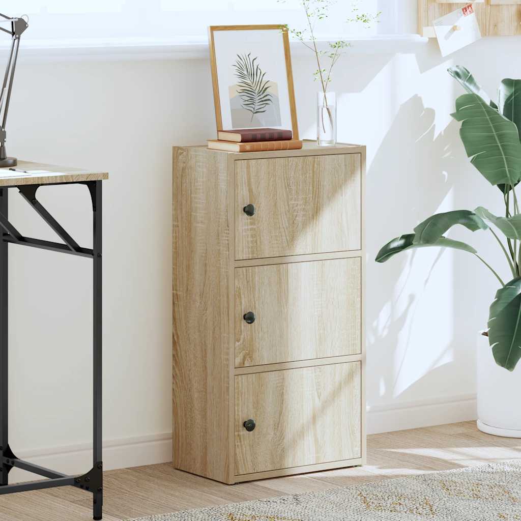 Bokhylle sonoma eik 40x24x77 cm konstruert tre