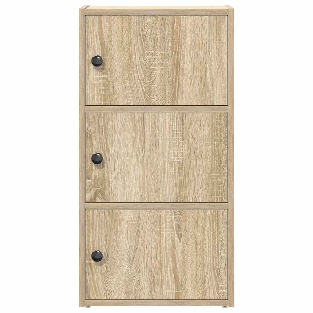 Bokhylle sonoma eik 40x24x77 cm konstruert tre