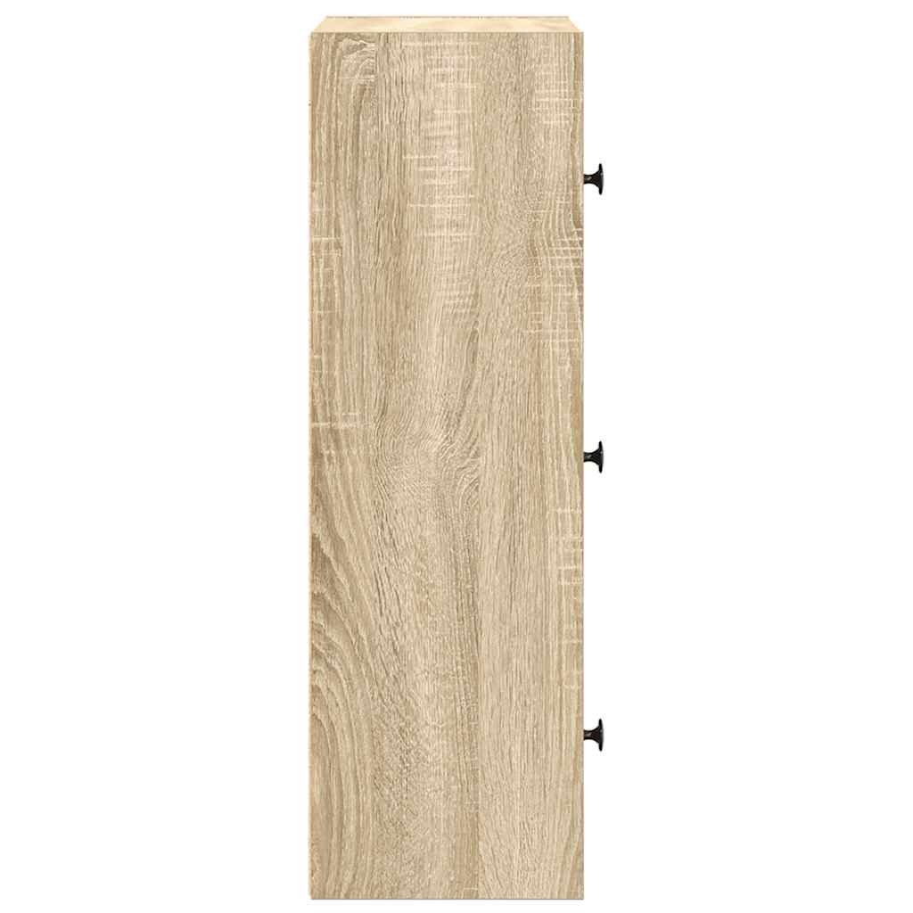 Bokhylle sonoma eik 40x24x77 cm konstruert tre