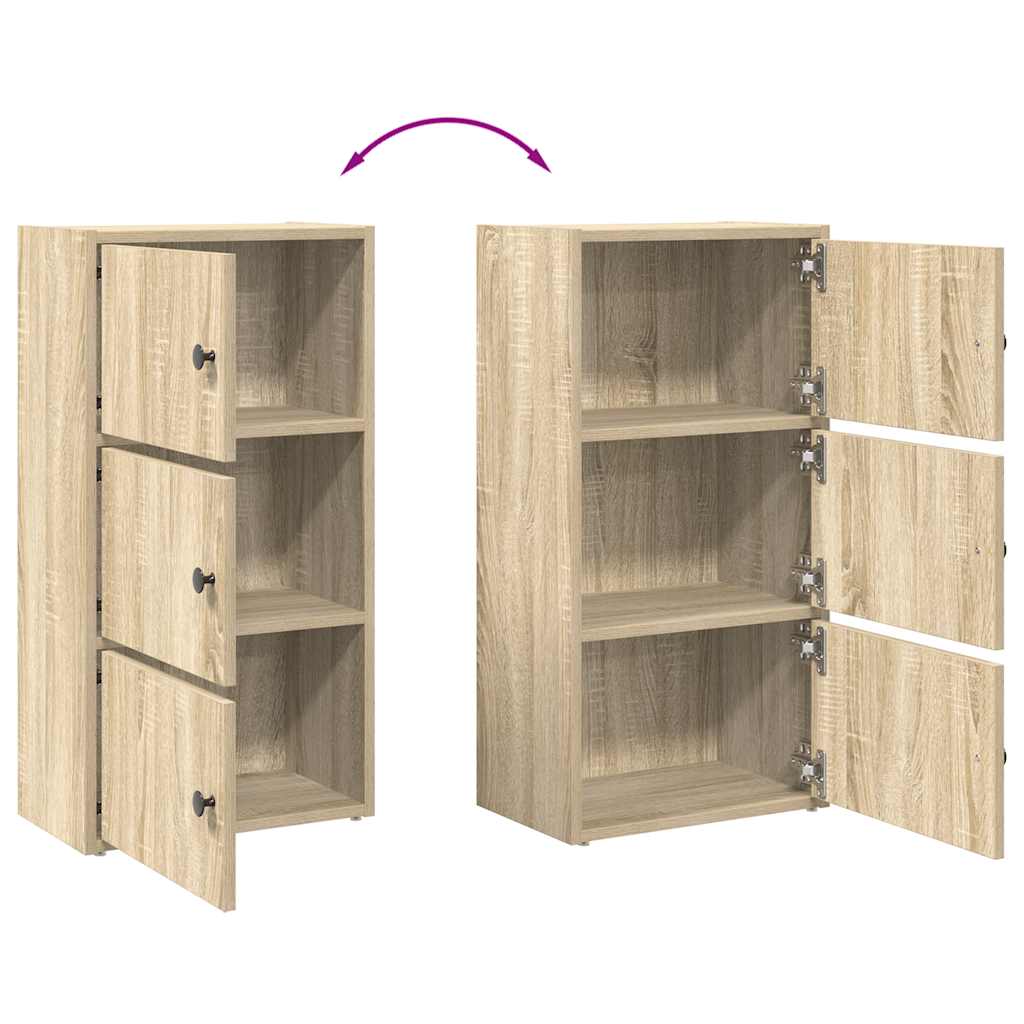 Bokhylle sonoma eik 40x24x77 cm konstruert tre