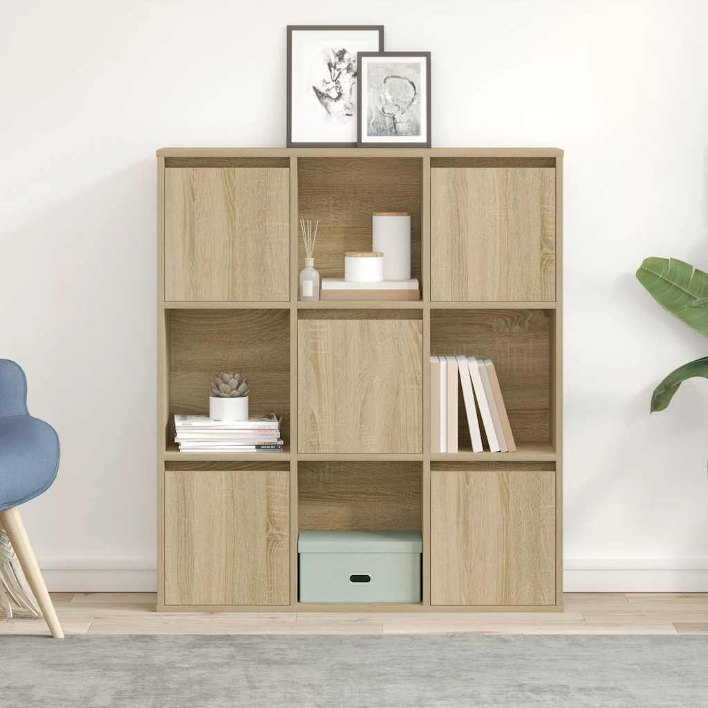 Bokhylle sonoma eik 89x24x101,5 cm konstruert tre