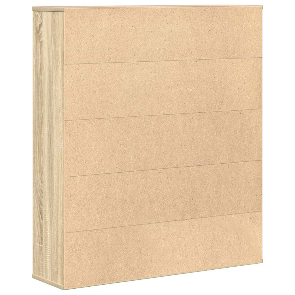 Bokhylle sonoma eik 89x24x101,5 cm konstruert tre