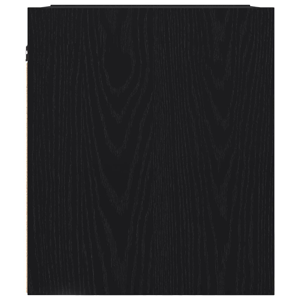 Veggmontert nattbord svart 38x34x40 cm