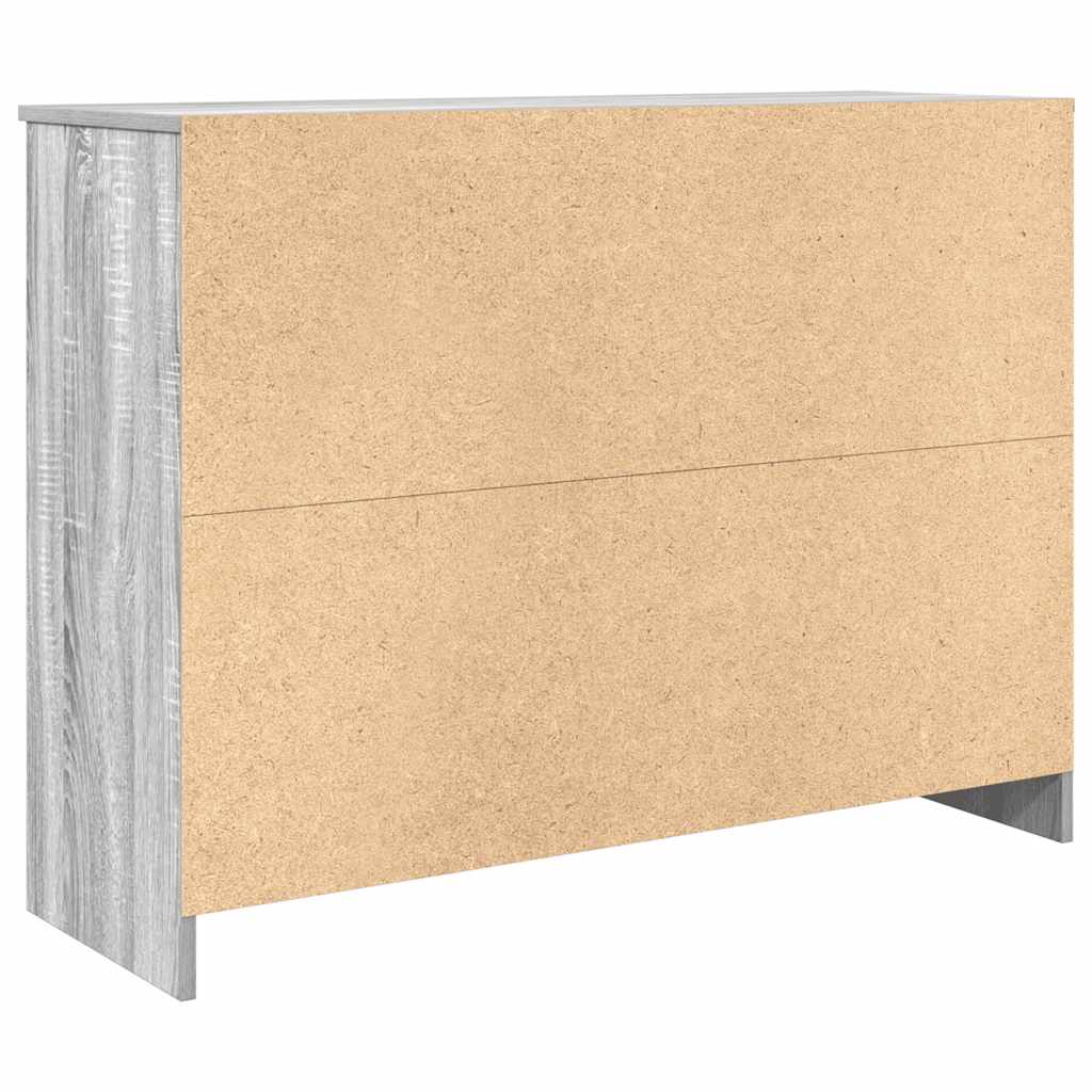 Skjenk med skuff grå sonoma 101x35x76 cm konstruert tre