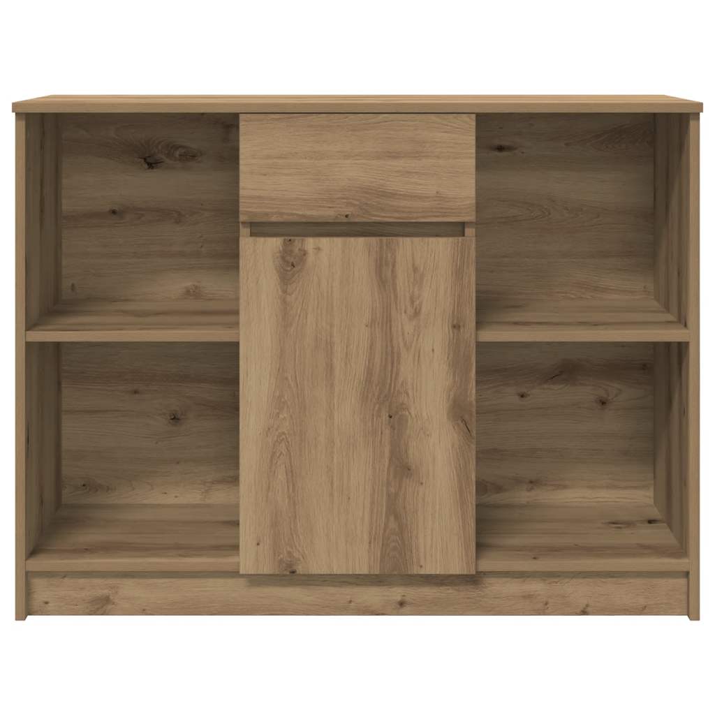 Skjenk med 6 skuffer artisan eik 101x35x76 cm konstruert tre