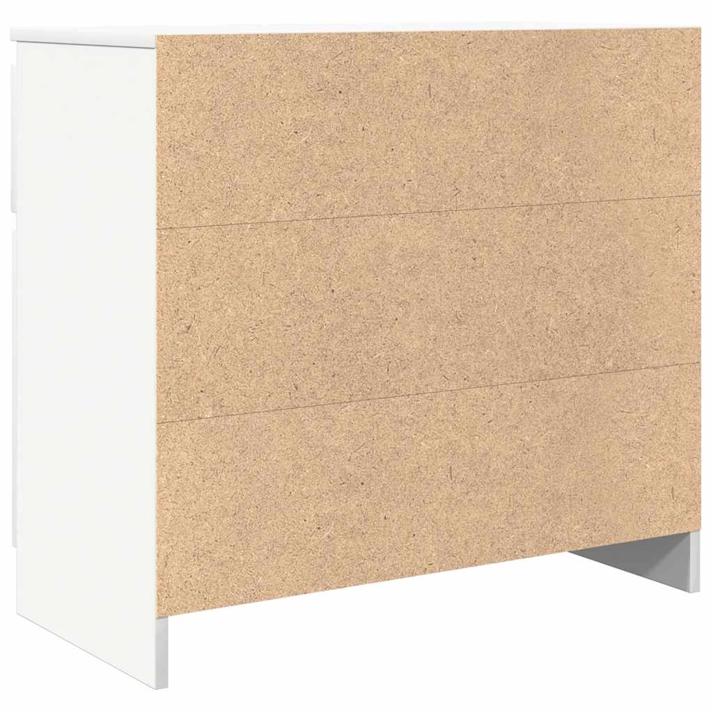 Skjenk med skuff hvit 71x35x65 cm konstruert tre