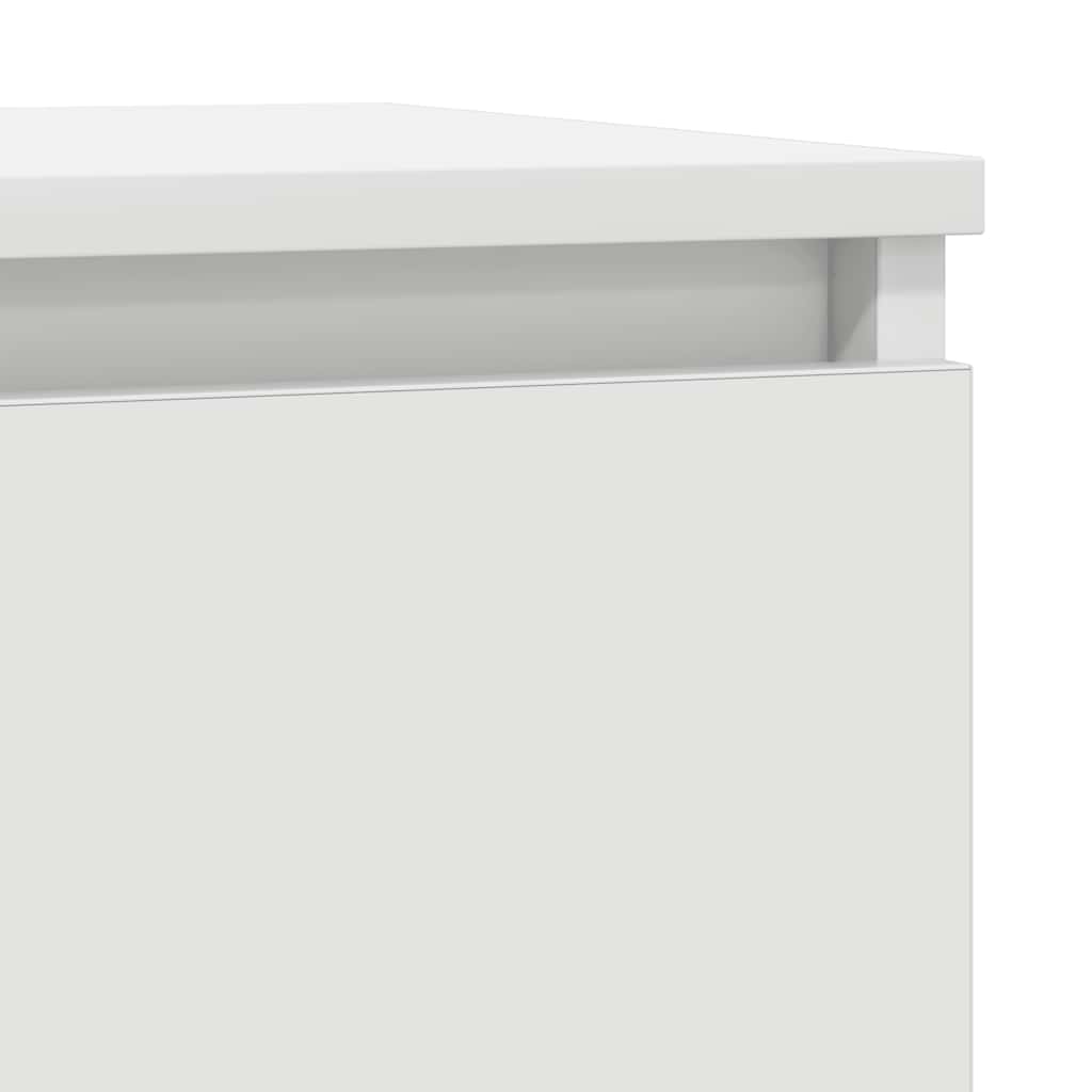 Skjenk med skuff hvit 71x35x65 cm konstruert tre