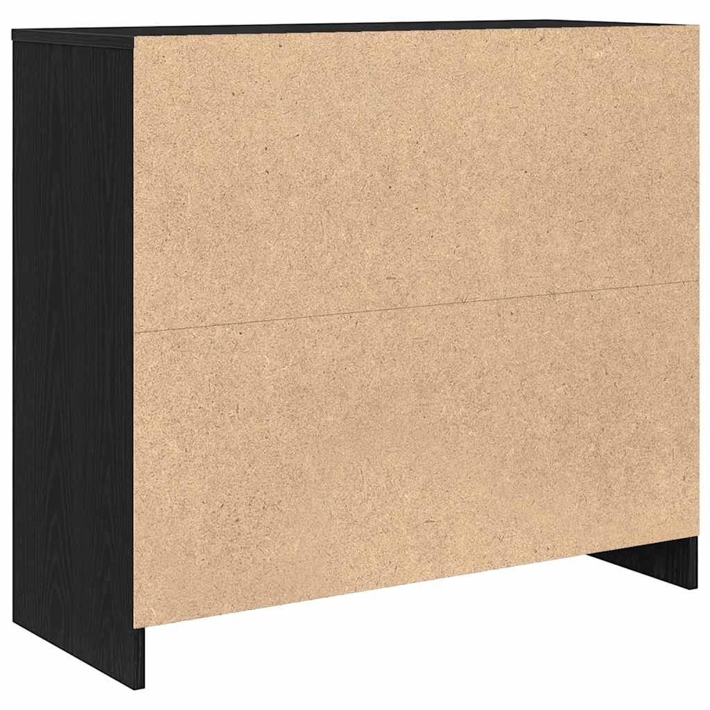 Skjenk svart eik 85x34x76 cm konstruert tre
